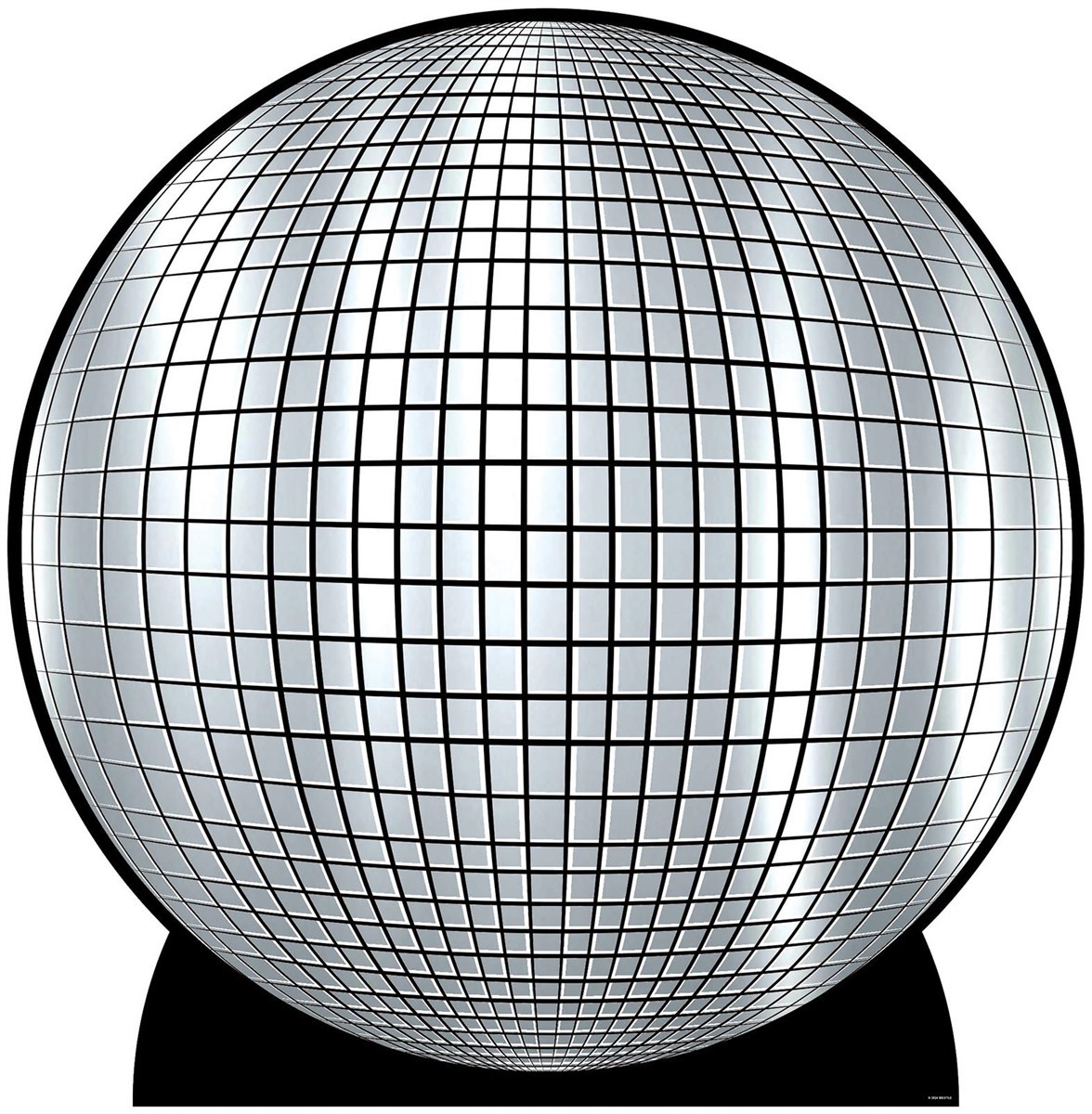 Disco Ball Stand-Up of Size 3′ 3_” x 3′ 3″ for Halloween – Beistle