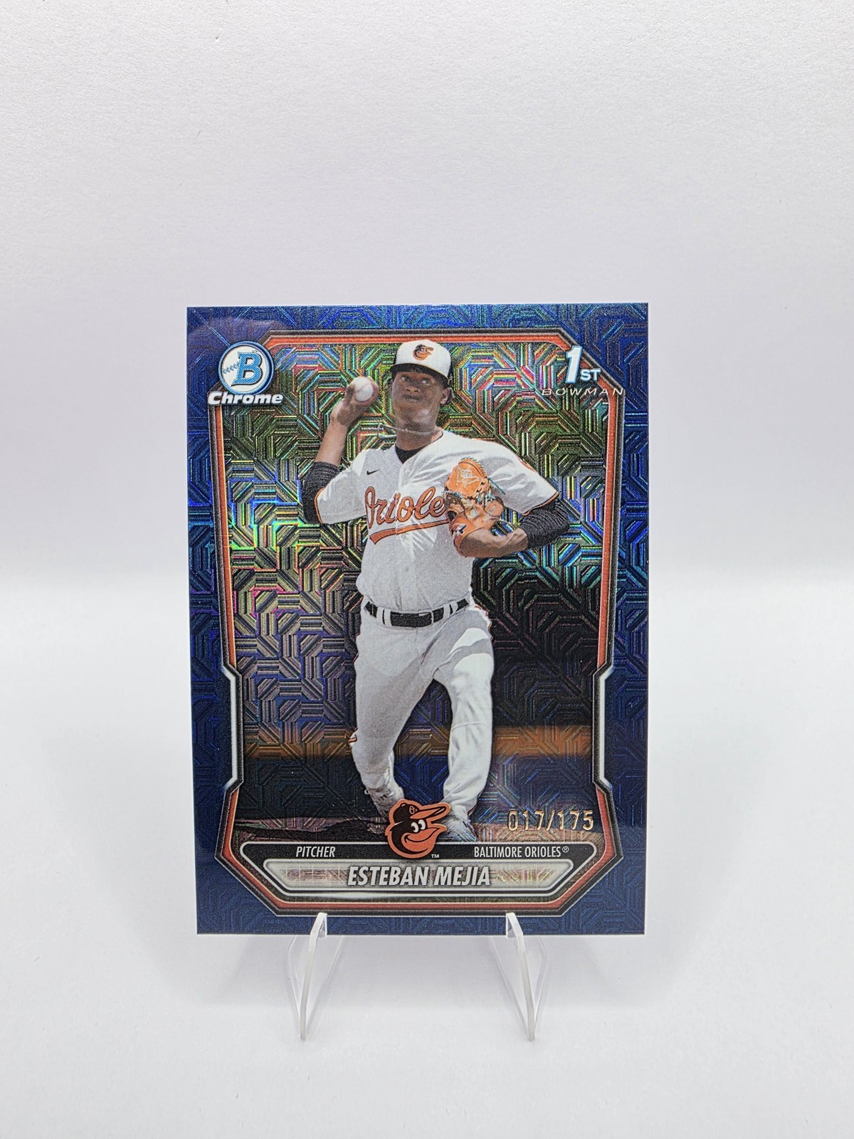 2026 Bowman #BCP-79 Esteban Mejia Chrome Prospects Mojo Navy Refractor #/175