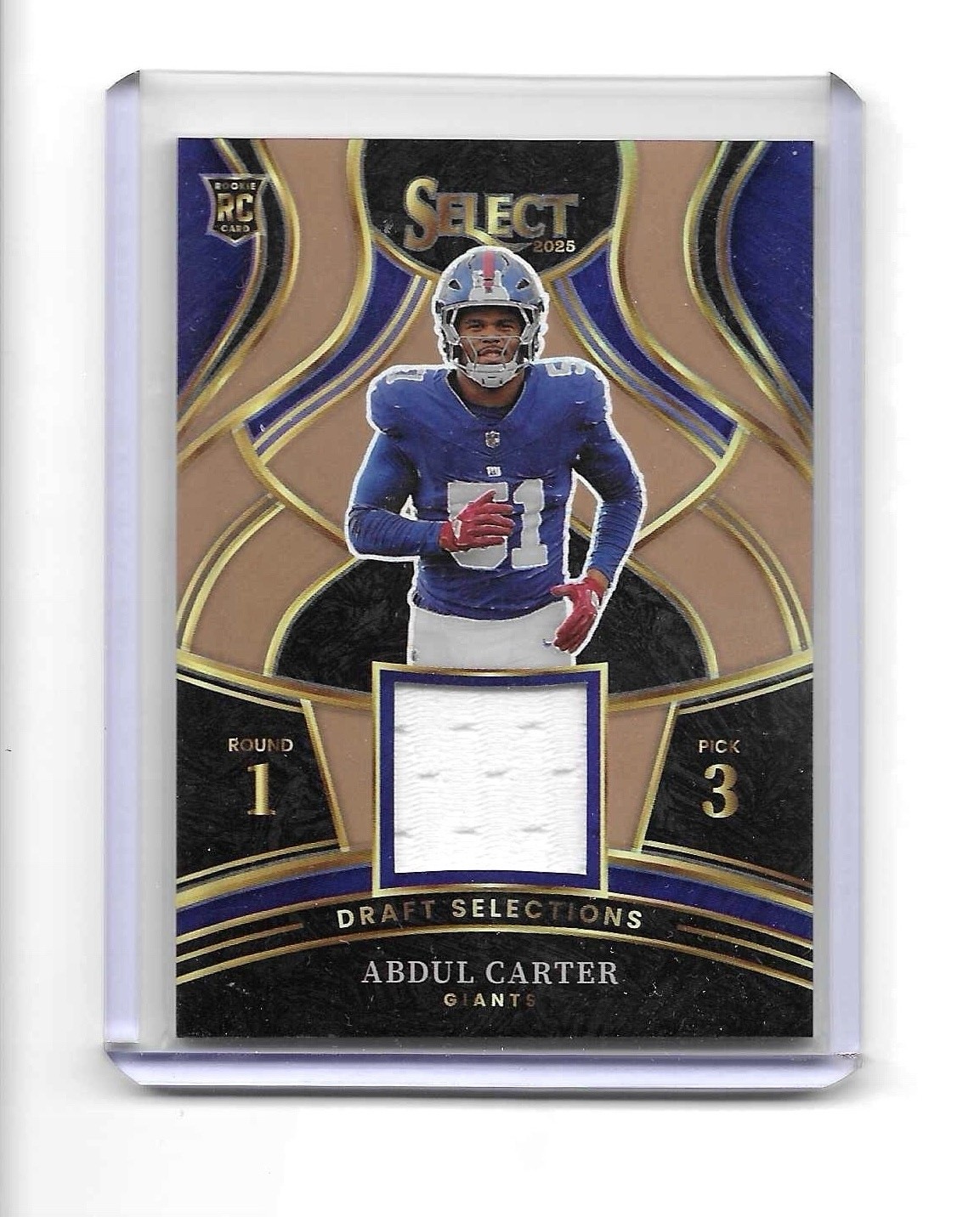 2025 Panini Select Draft Selections DSM-ACR RC Abdul Carter Copper /49