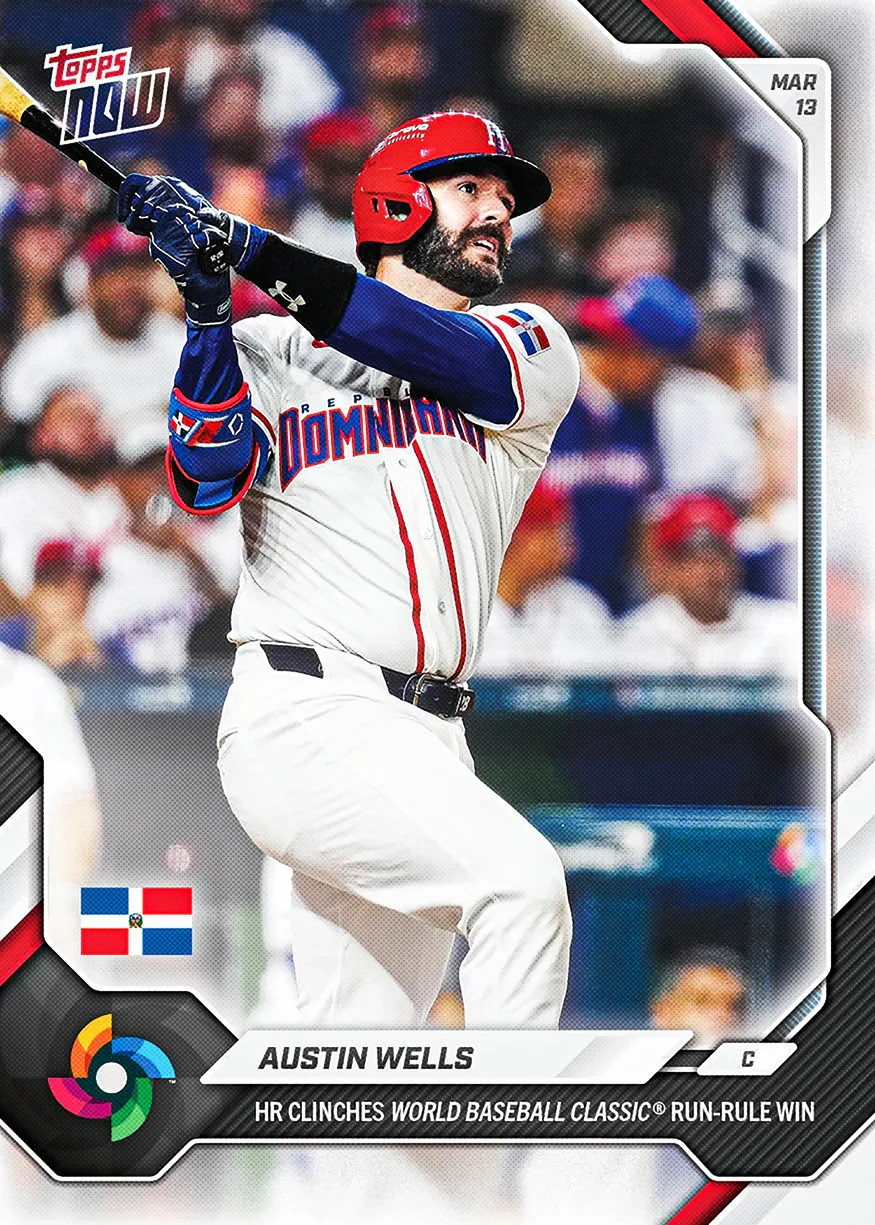 Austin Wells – 2026 World Baseball Classic Topps NOW® – Card 30