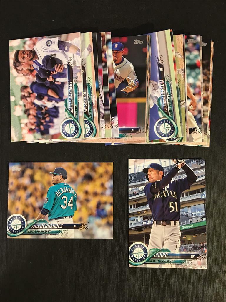 2018 Topps Seattle Mariners Team Set Series 1 2 Update 32 Cards