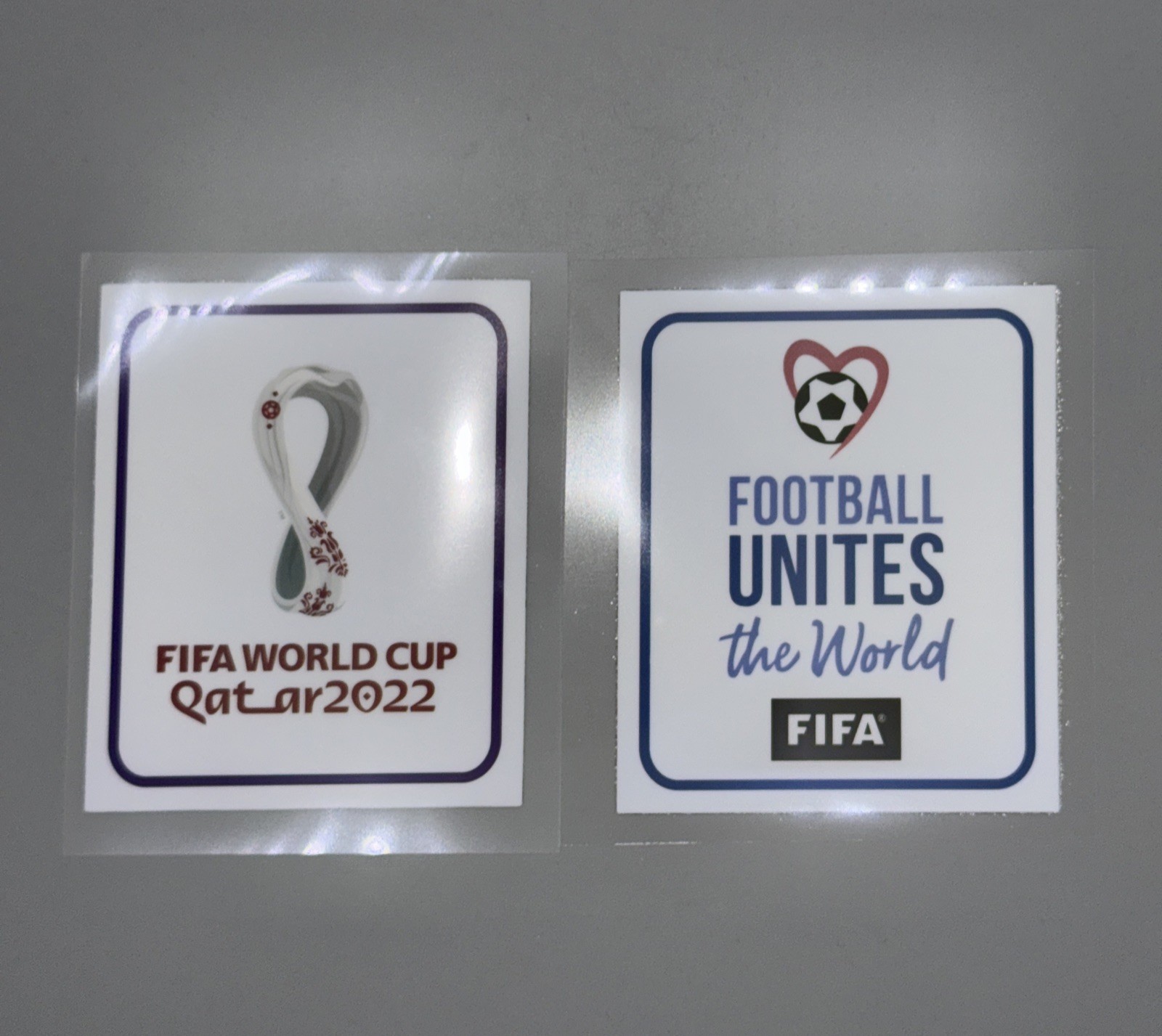 2022 World Cup Qatar Soccer Football White Patch Set Badge Player Issue Size