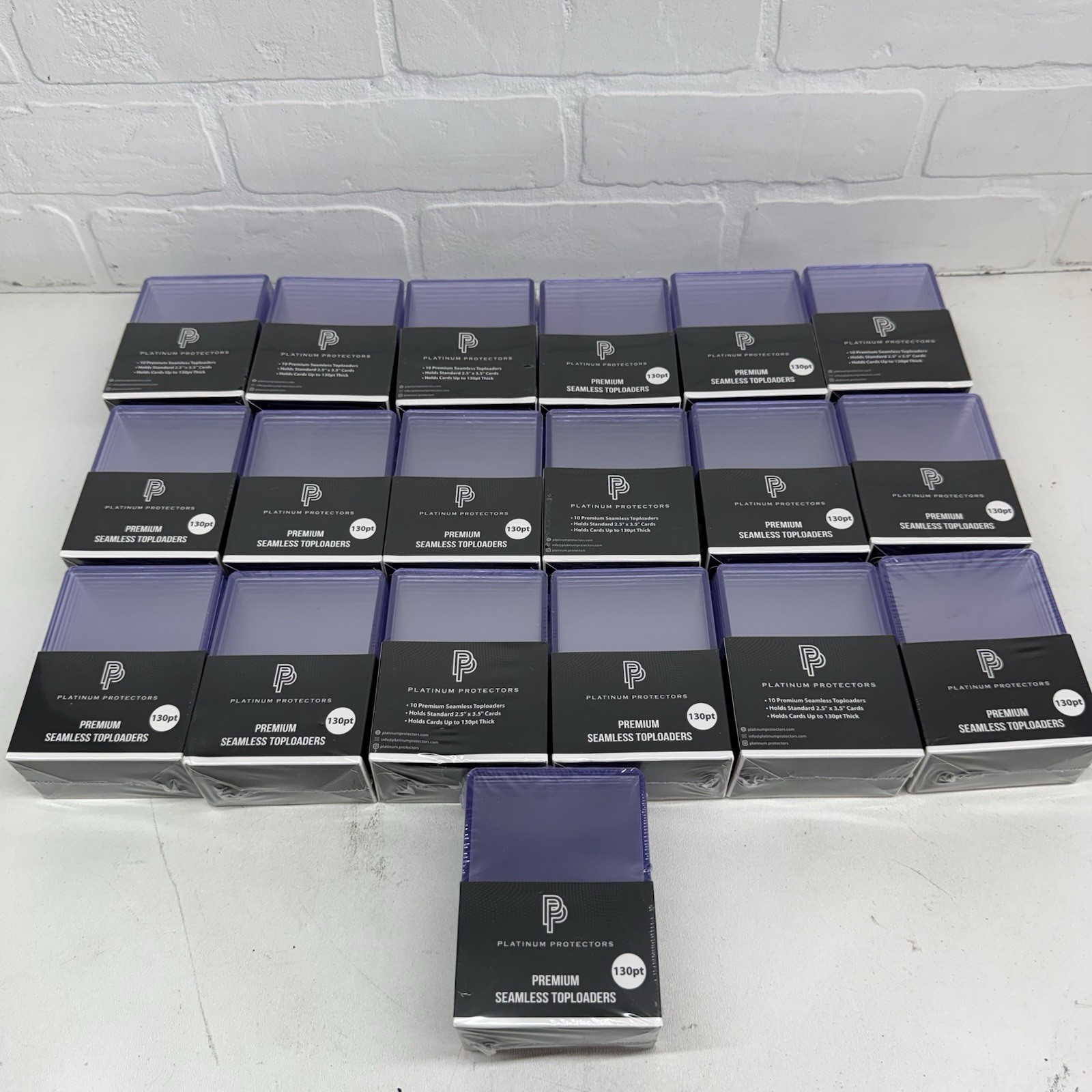 NEW – Lot of 190 Platinum Protectors Premium Seamless Top Loaders 2.5” x 3.5”