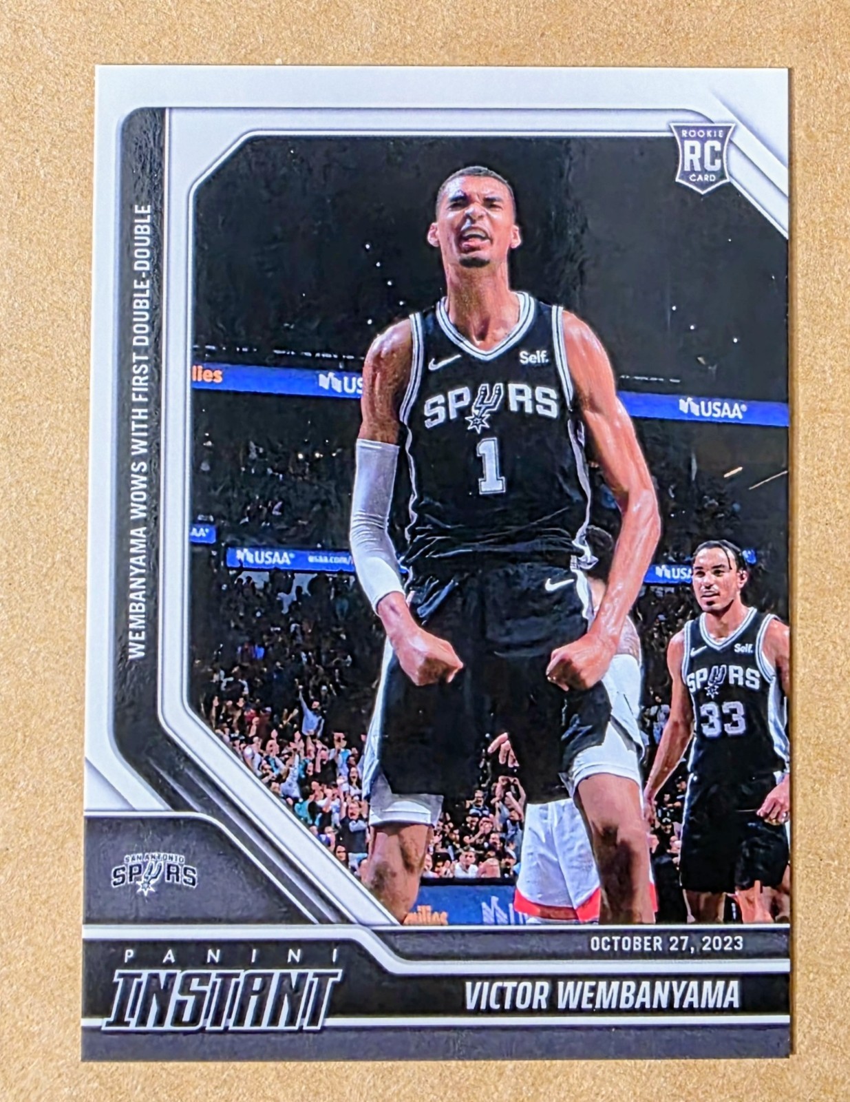 2023-24 Panini Instant Victor Wembanyama #18 Spurs 10.27.23 RC 1st Double Double