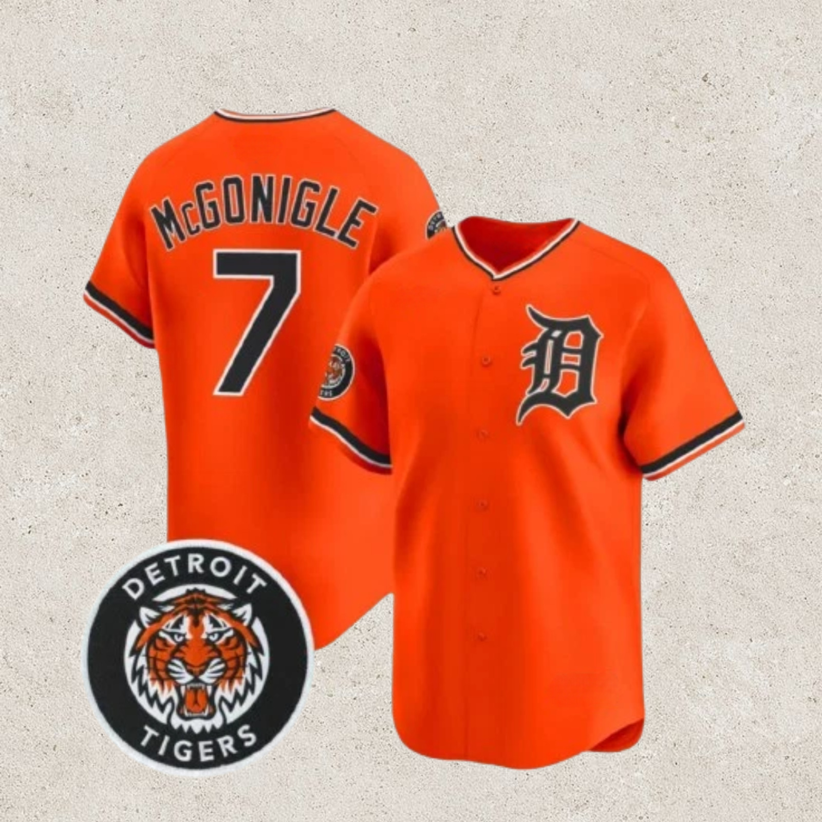 McGonigle 7 Baseball Jersey Orange Navy White Alternate 3D Print Men Shirt