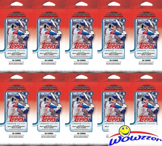 (10)2025 Topps Update Baseball HUGE Factory Sealed JUMBO FAT CELLO Pack-360Cards
