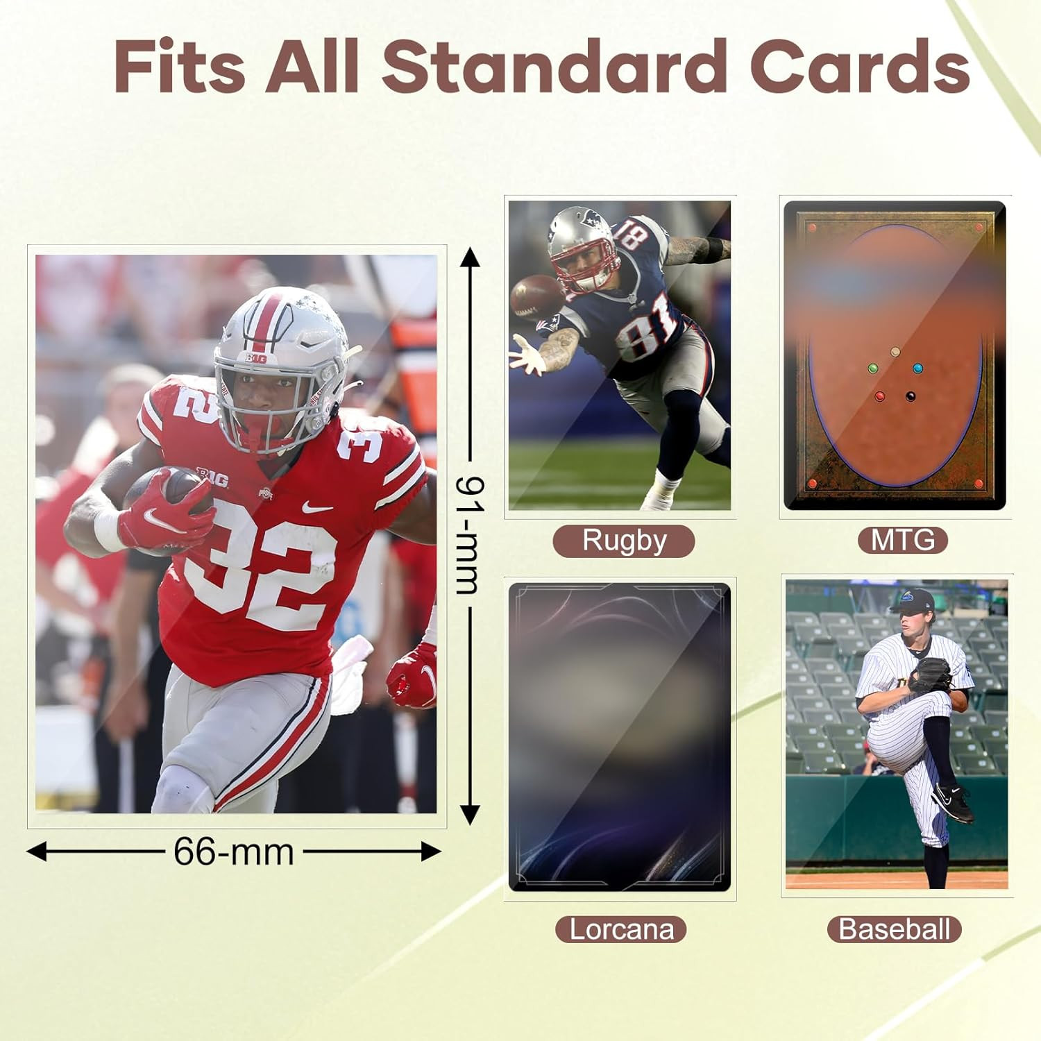 Mlikero 600 Count Card Sleeves, Clear Soft Trading Card Sleeves, Polypropylene