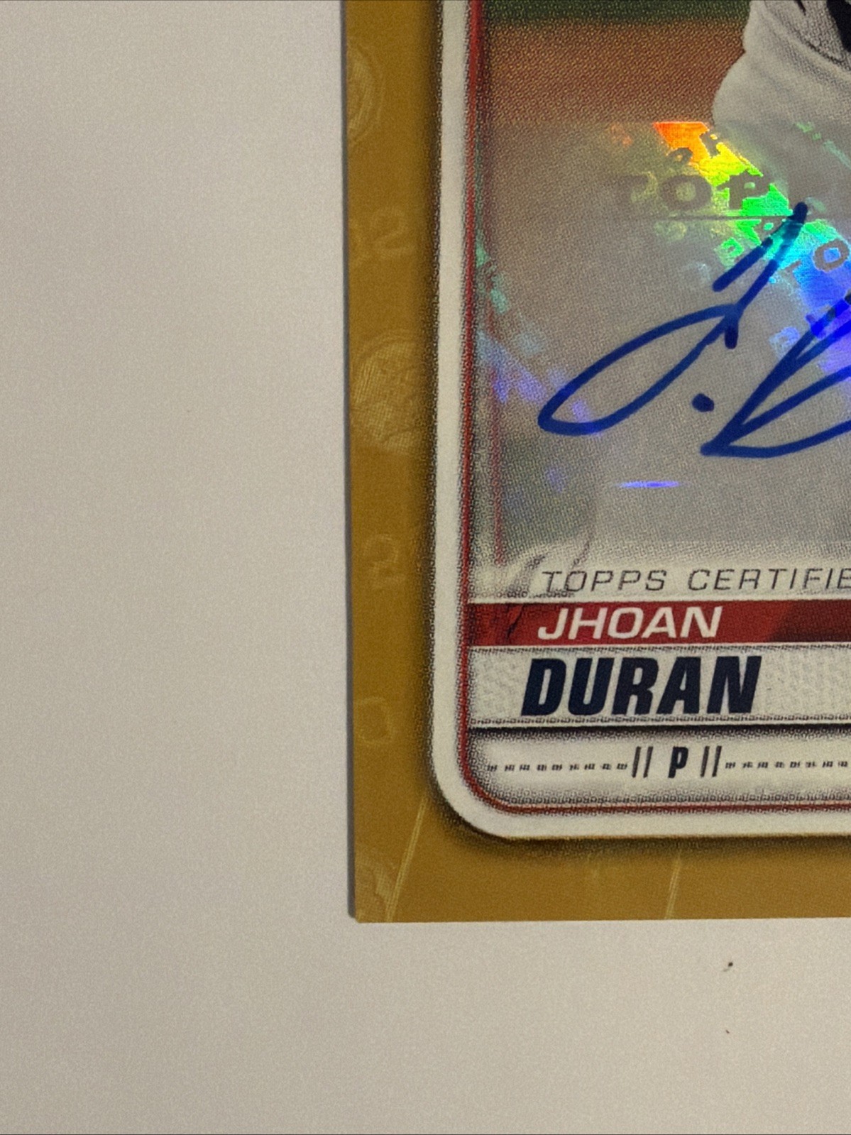 2020 Bowman – #PA-JD Prospects Autographs Jhoan Duran Gold /50 Minnesota Twins