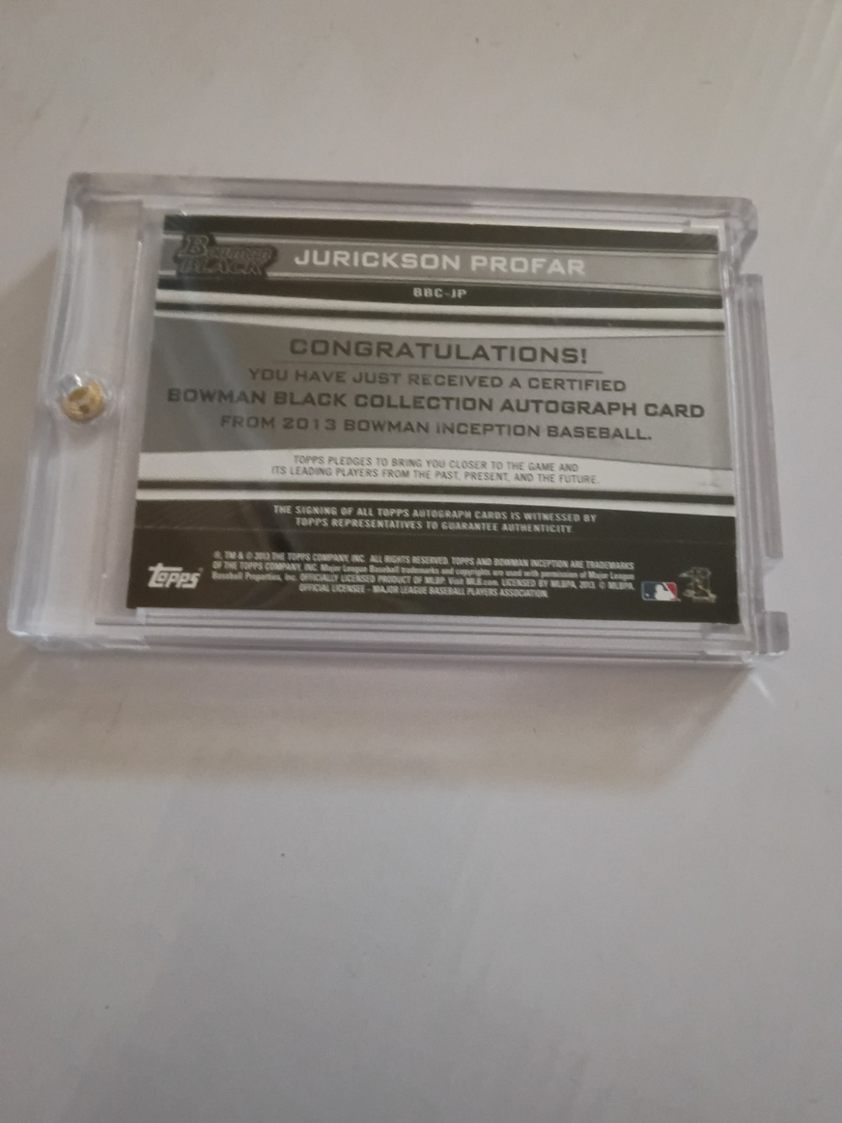 2013 Bowman black jurickson profar auto /25