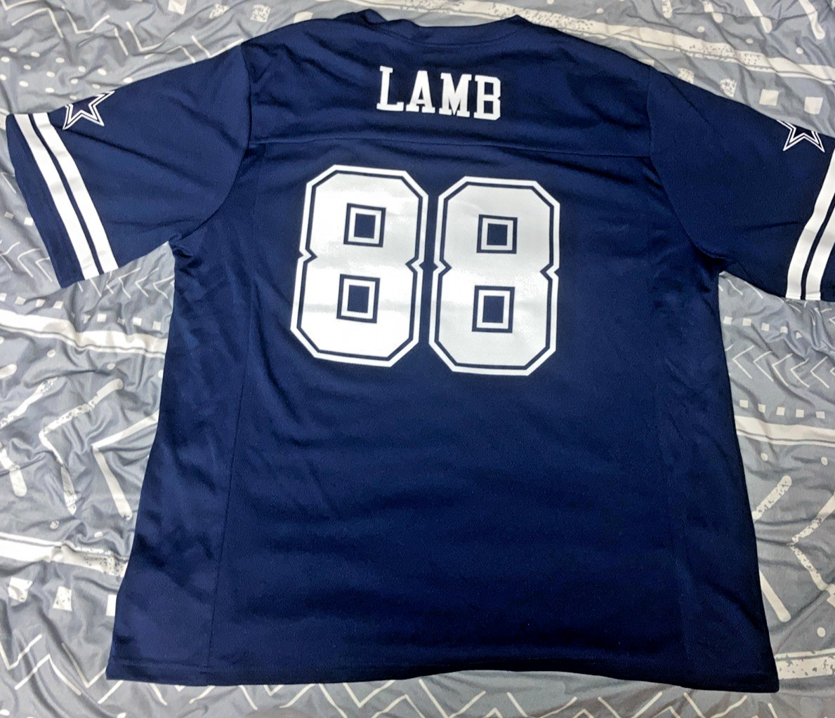 Dallas Cowboys CeeDee Lamb Jersey Blue NFL Team Apparel Football With Tags