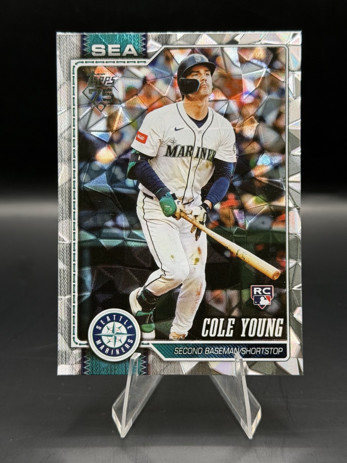2026 Topps Series 1 #129 Cole Young Rookie Diamante Foil (RC) Seattle Mariners
