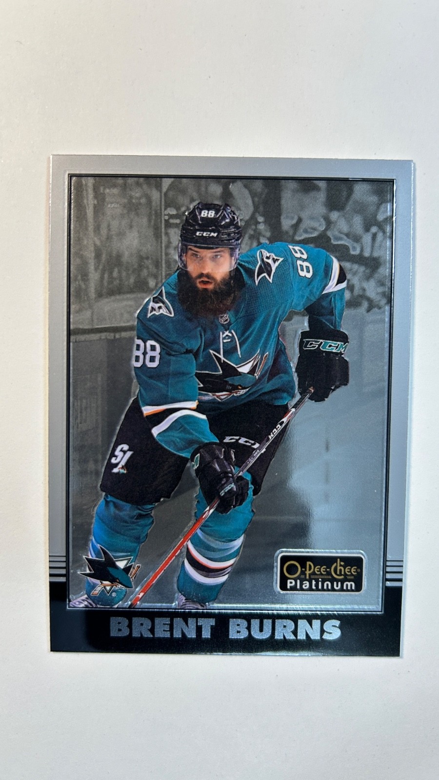 Brent Burns 2020-21 O-Pee-Chee Platinum Retro Pink Back #R-14 San Jose Sharks