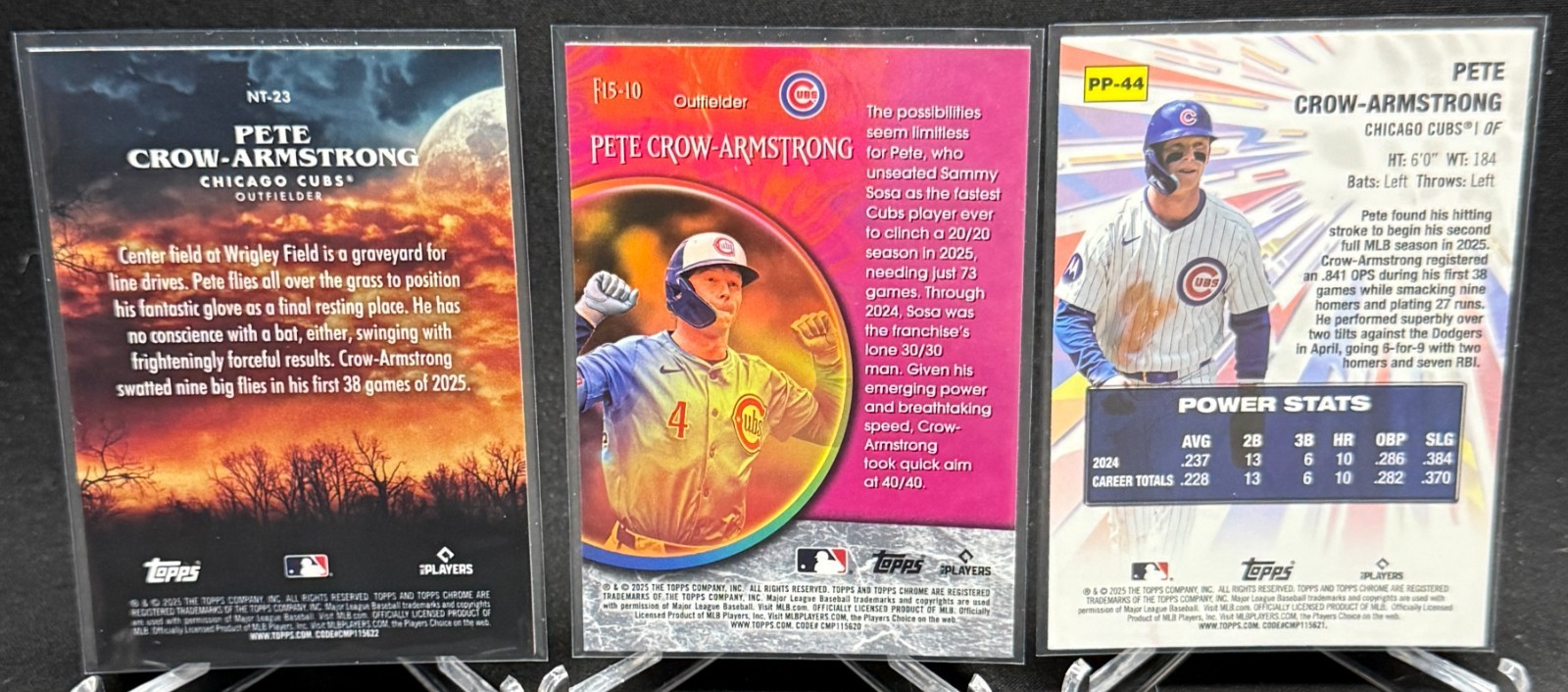 2025 Chrome Update – Pete Crow-Armstrong – Night Terrors/Fortune 15/Power Player