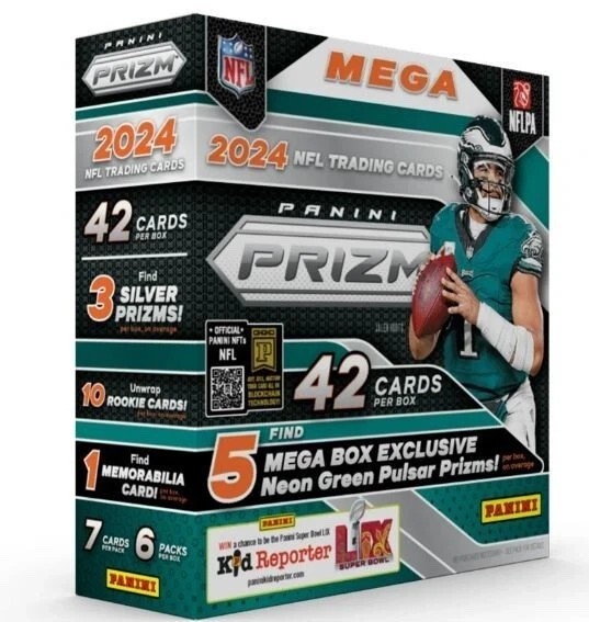 2024 Panini Prizm Football NFL Factory Sealed Mega Box