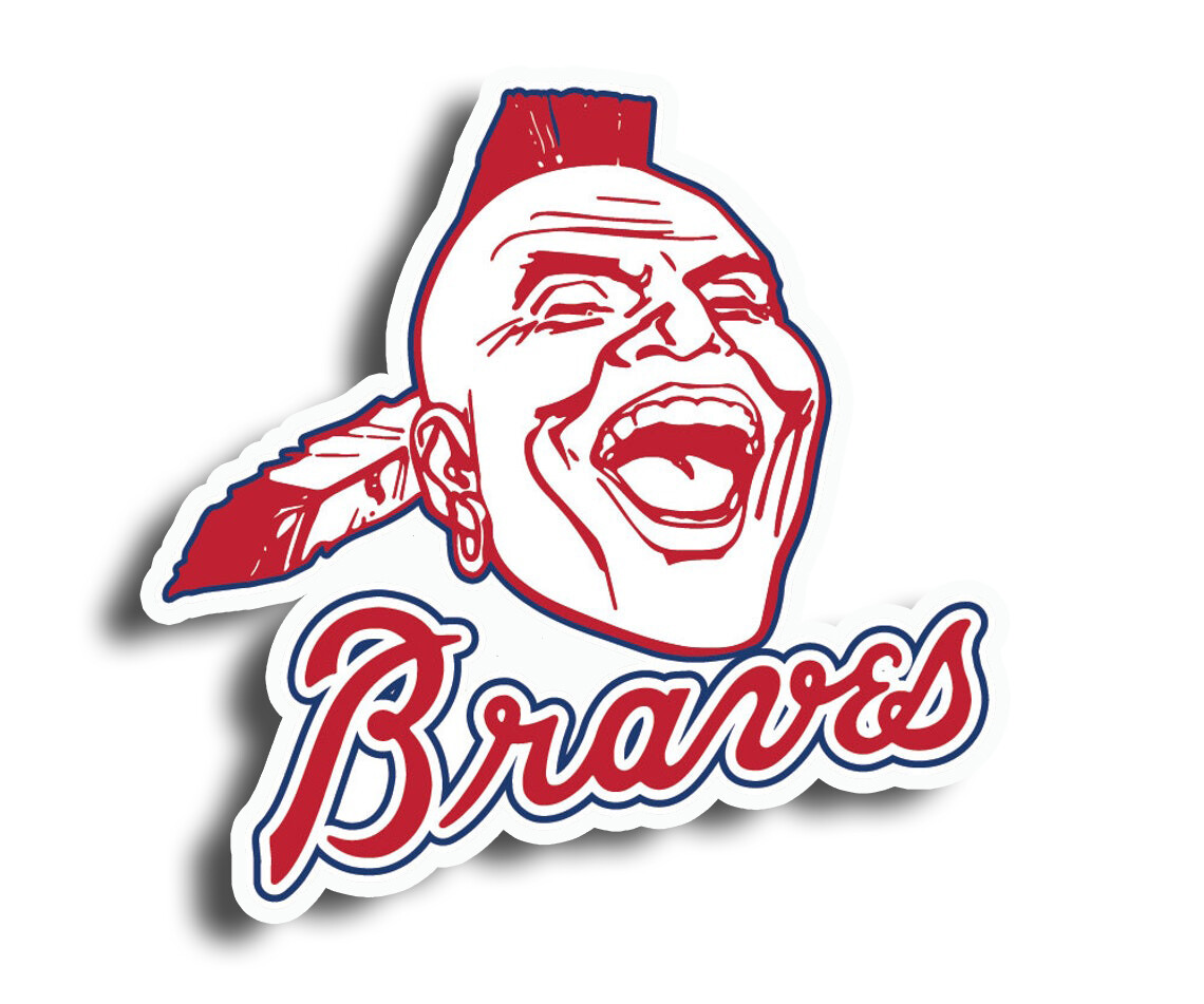 Atlanta Braves Retro Decal / Sticker 5″