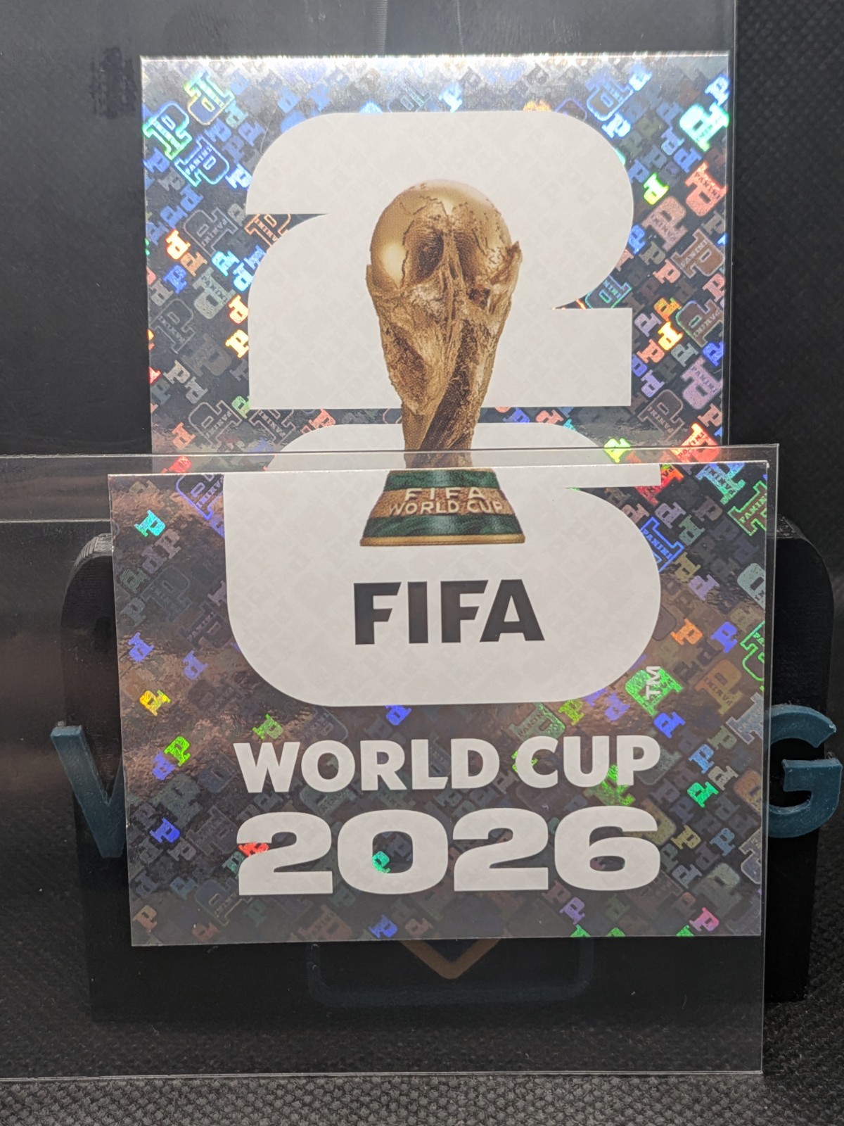 Panini FIFA World Cup 2026 World Cup Trophy Parallel Sticker FCW 1 , FCW 2