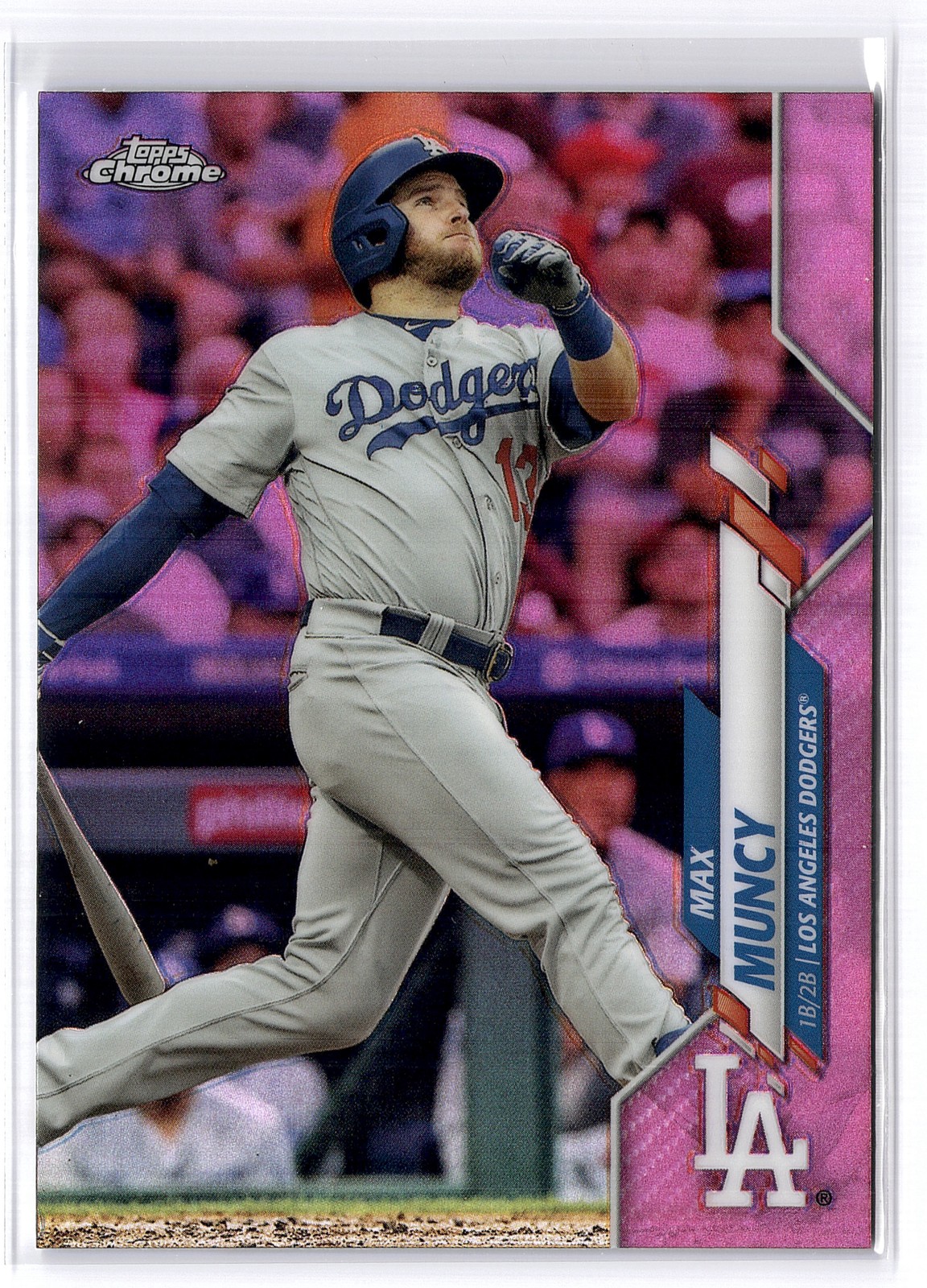 2020 Topps Chrome #13 Max Muncy Pink Refractor