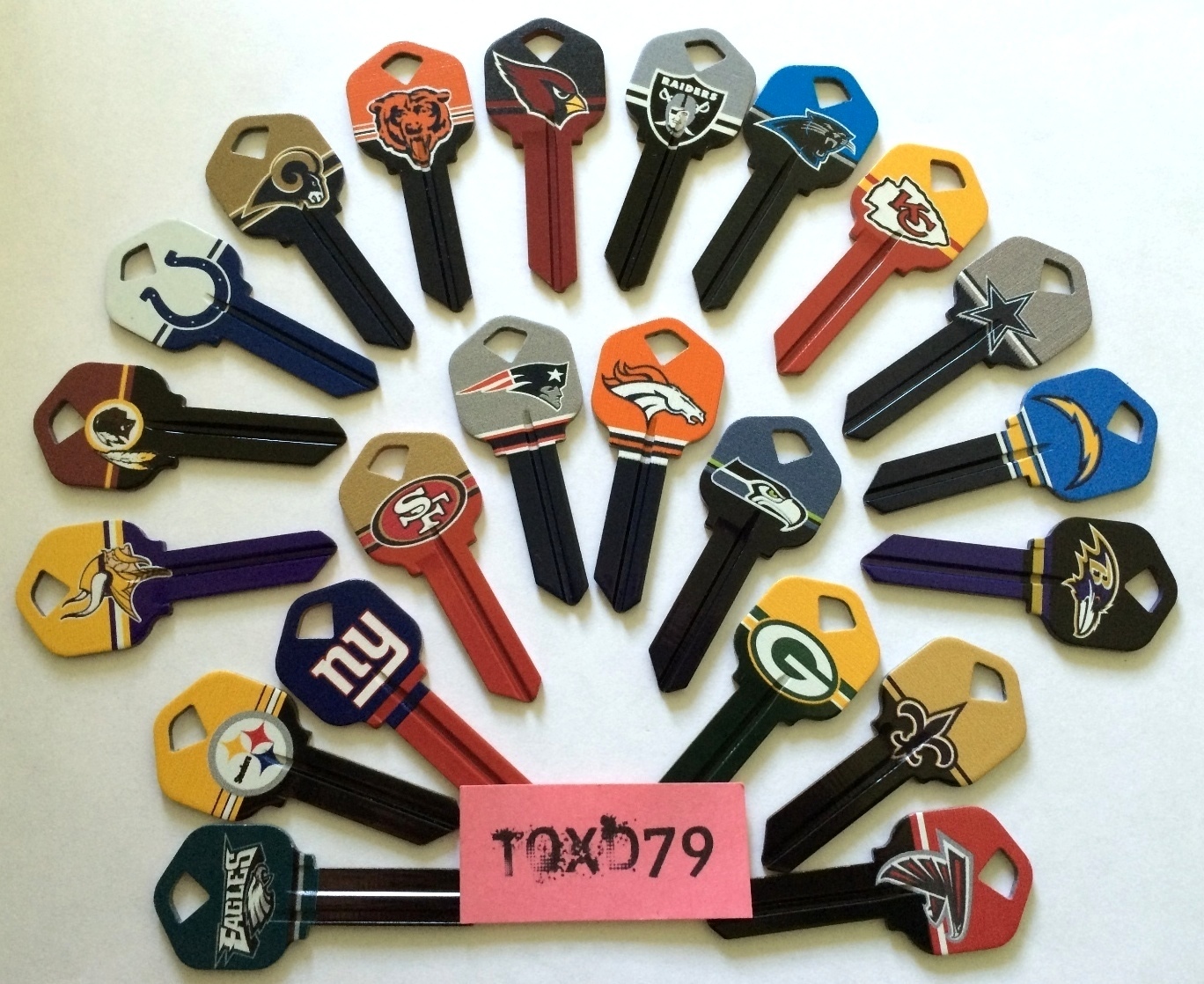 All NFL Teams Officially Licensed Football Team Home House Key Blank KW1 66 Kwik