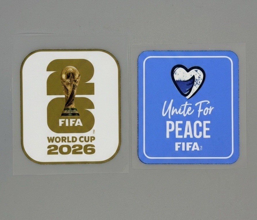 2026 FIFA World Cup Patch Soccer Jersey Iron On White Gold & Group Stage Round 3