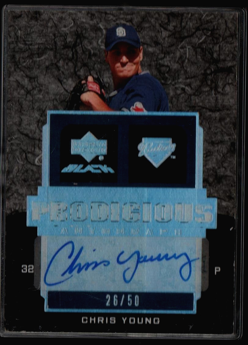Chris Young (Padres) 2007 UD Black Prodigious Autograph Shortprint # 26/50