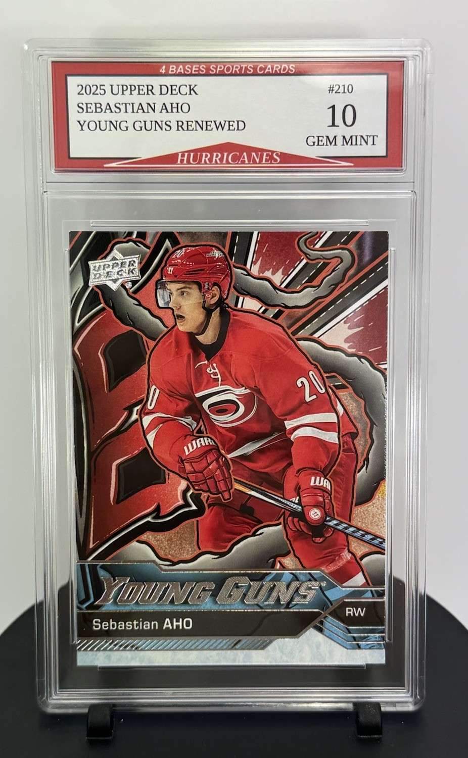 2025 Upper Deck Sebastian Aho Hurricanes Young Guns Renewed #210 Gem Mint 10