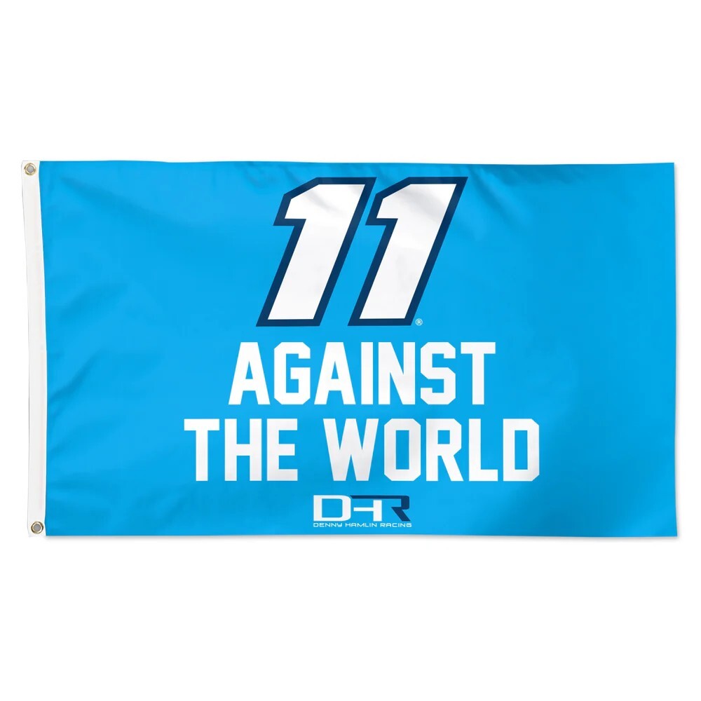 Denny Hamlin #11 Against The World Nascar Car Racing 3×5 FT Flag Wall Banner
