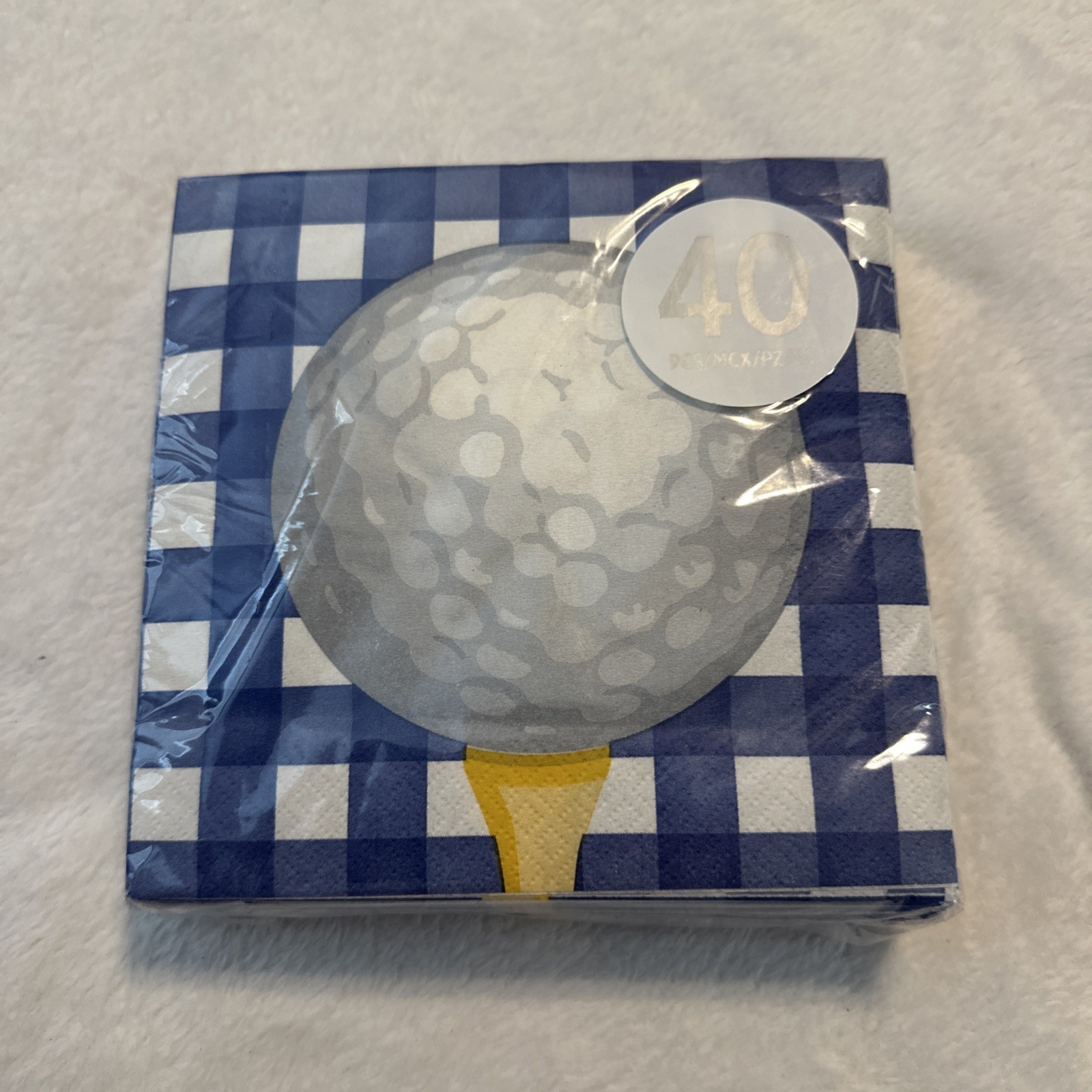 GOLF Tee Napkins Paper Golf Decorations 40 Per Pack 12 7/8″ x 12 7/8″ BRAND NEW