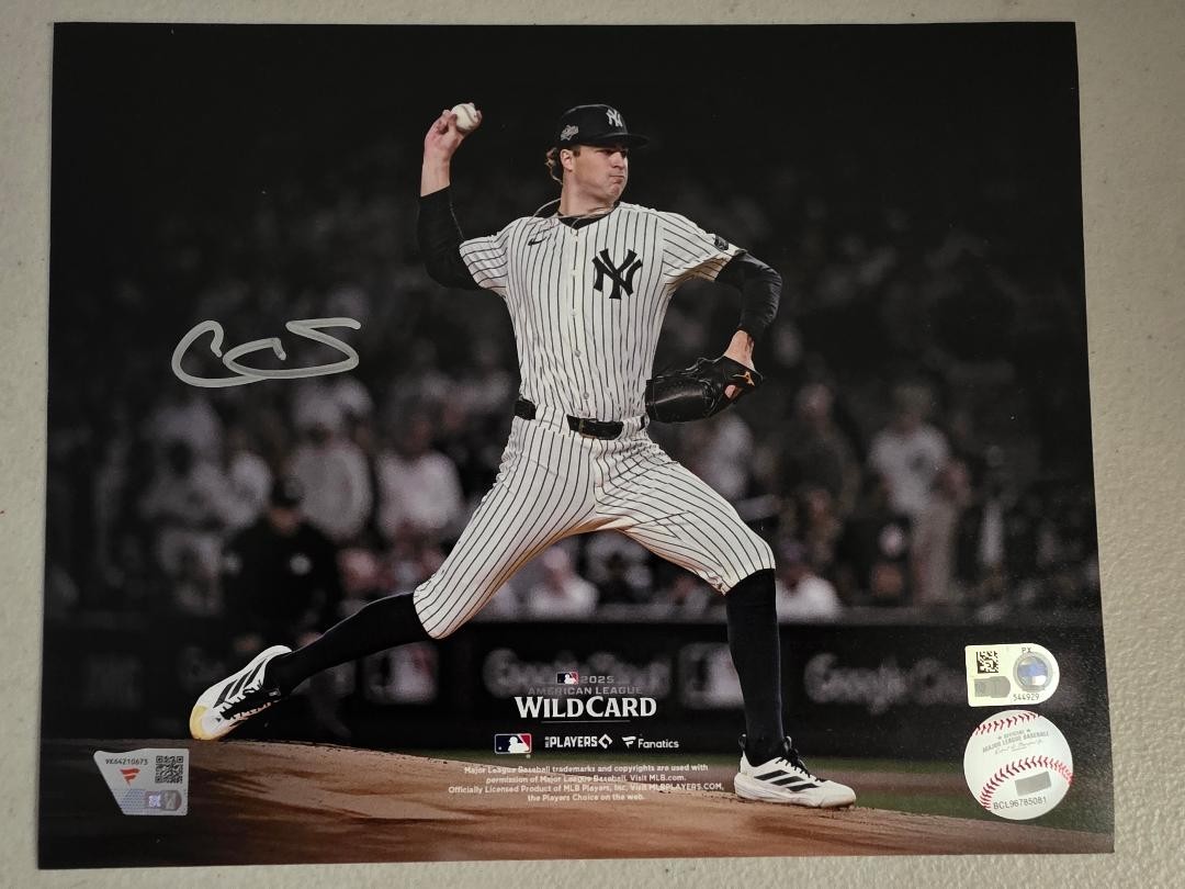 Yankees CAM SCHLITTLER Autographed Signed Auto 8 x 10 Pitching Celly Photo COA