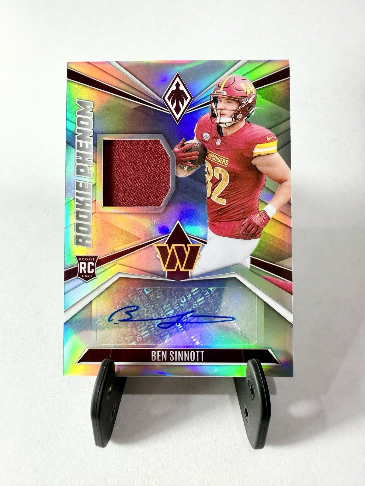 Panini 2024 Phoenix Ben Sinnott Commanders RC Auto Jersey Silver RPJA-BST /149