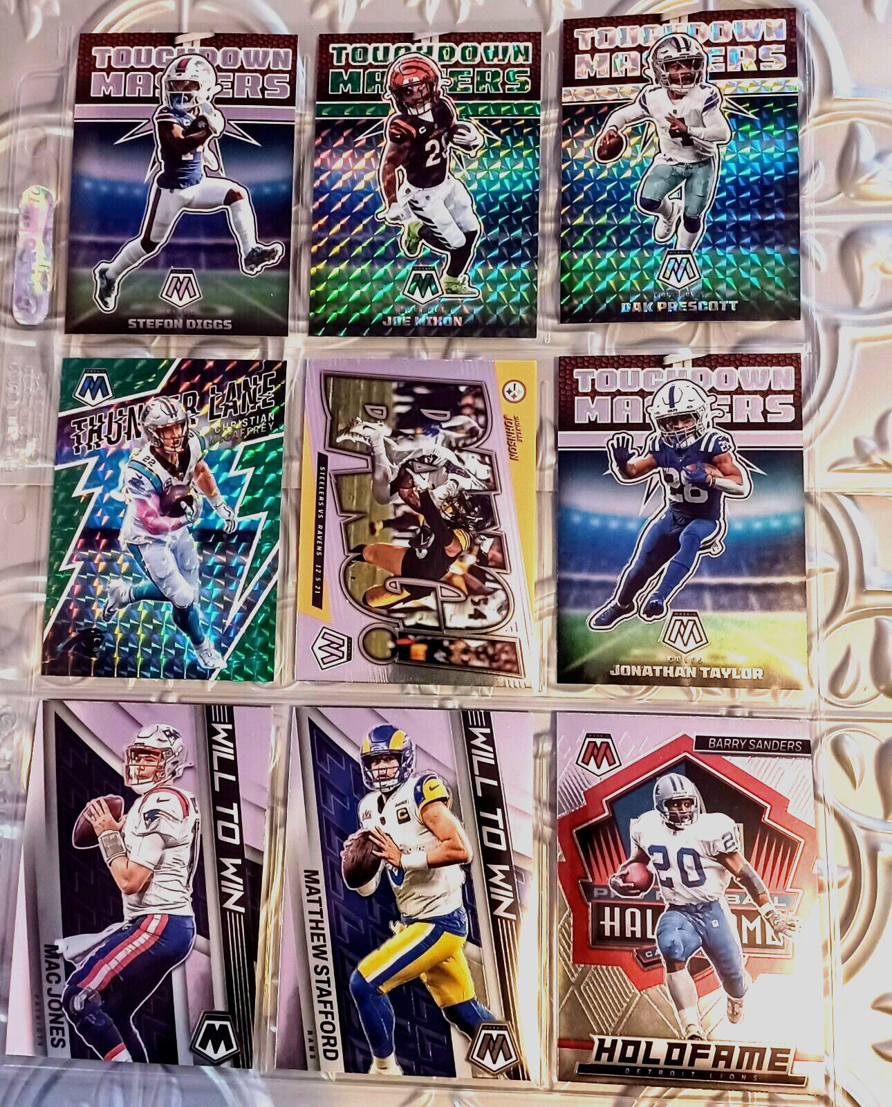 9 CARD LOT 2022 MOSAIC FOOTBALL VETERNS INSERTS
