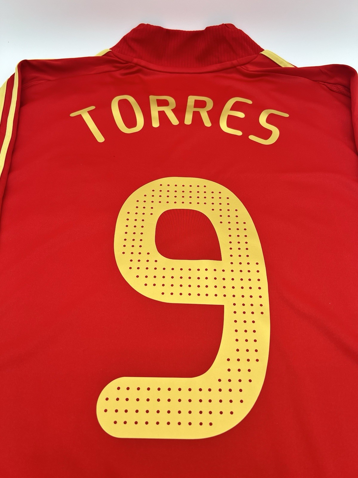 Spain 2008/2009 Home Torres #9 Authentic Adidas Soccer Jersey (XXL)