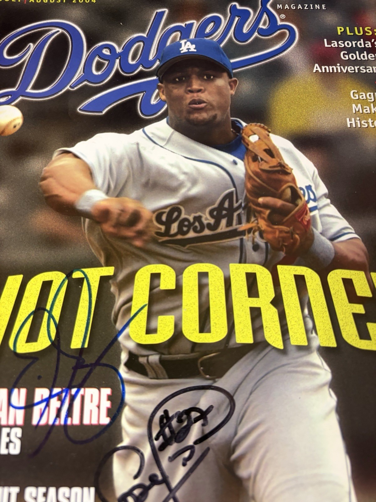 Adrian Beltre and Eric Gagne Signed Los Angeles Dodgers