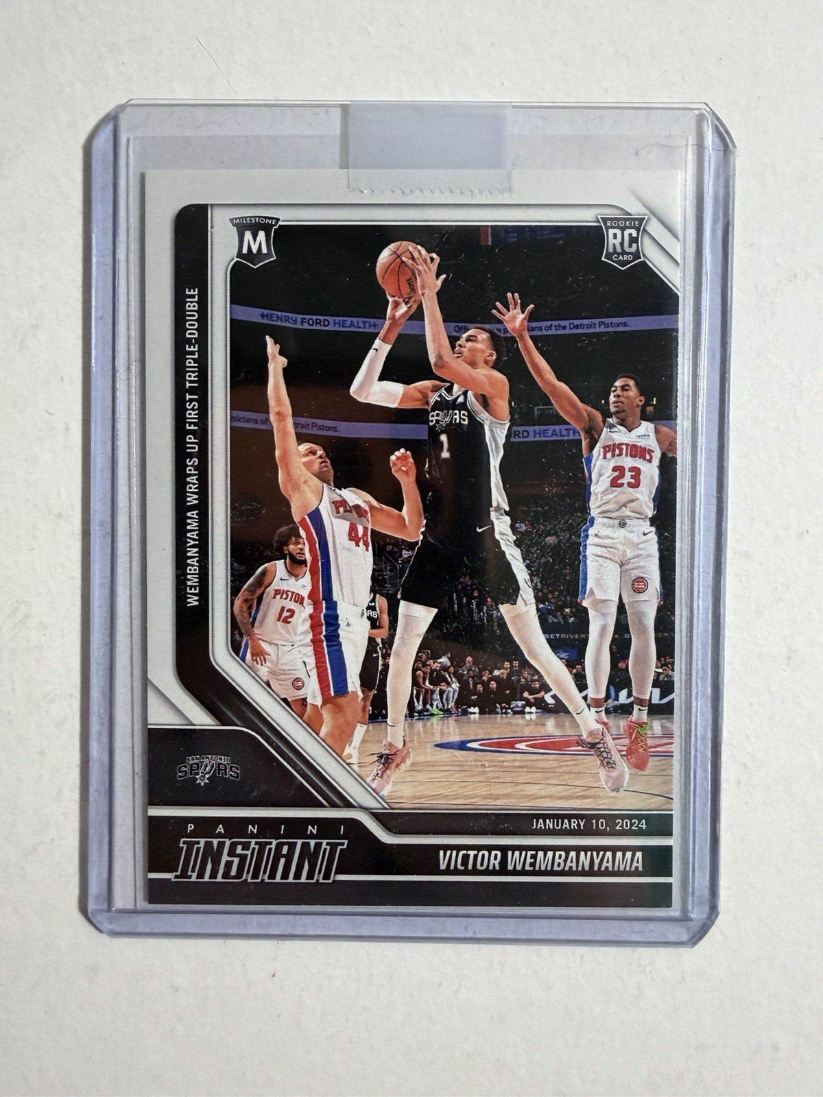 2023-24 Victor Wembanyama #237 Panini Instant Basketball Rookie RC SA Spurs