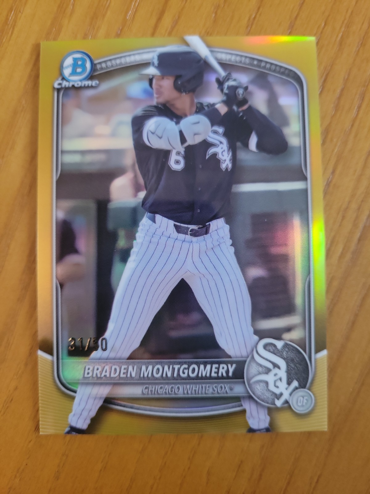 2025 Bowman Draft Braden Montgomery Chrome Gold Refractor # /50 SIZZLING!