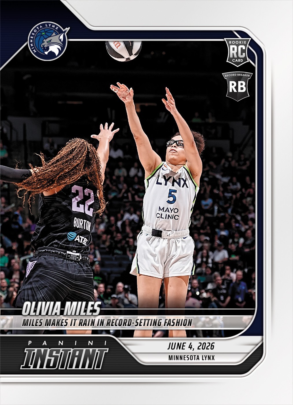 *PRESALE* 2026 Panini Instant WNBA Olivia Miles RC #125 ~ Minnesota Lynx