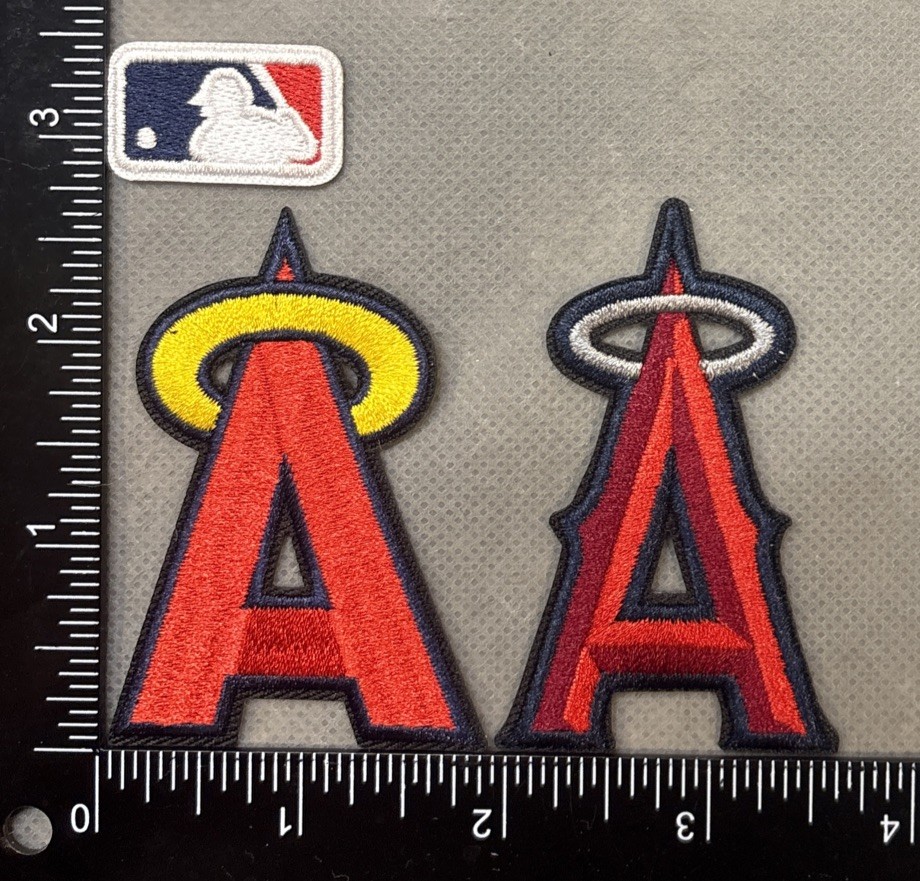 LOS ANGELES ANGELS OF ANAHEIM LOT SET OF 3 MLB BASEBALL IRON ON PATCHES