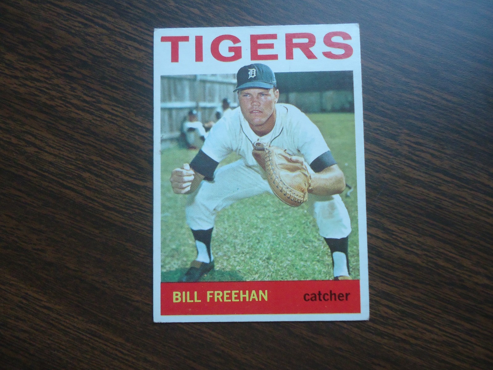 1964 Topps Semi High Number Bill Freehan Card # 407 Detroit Tigers