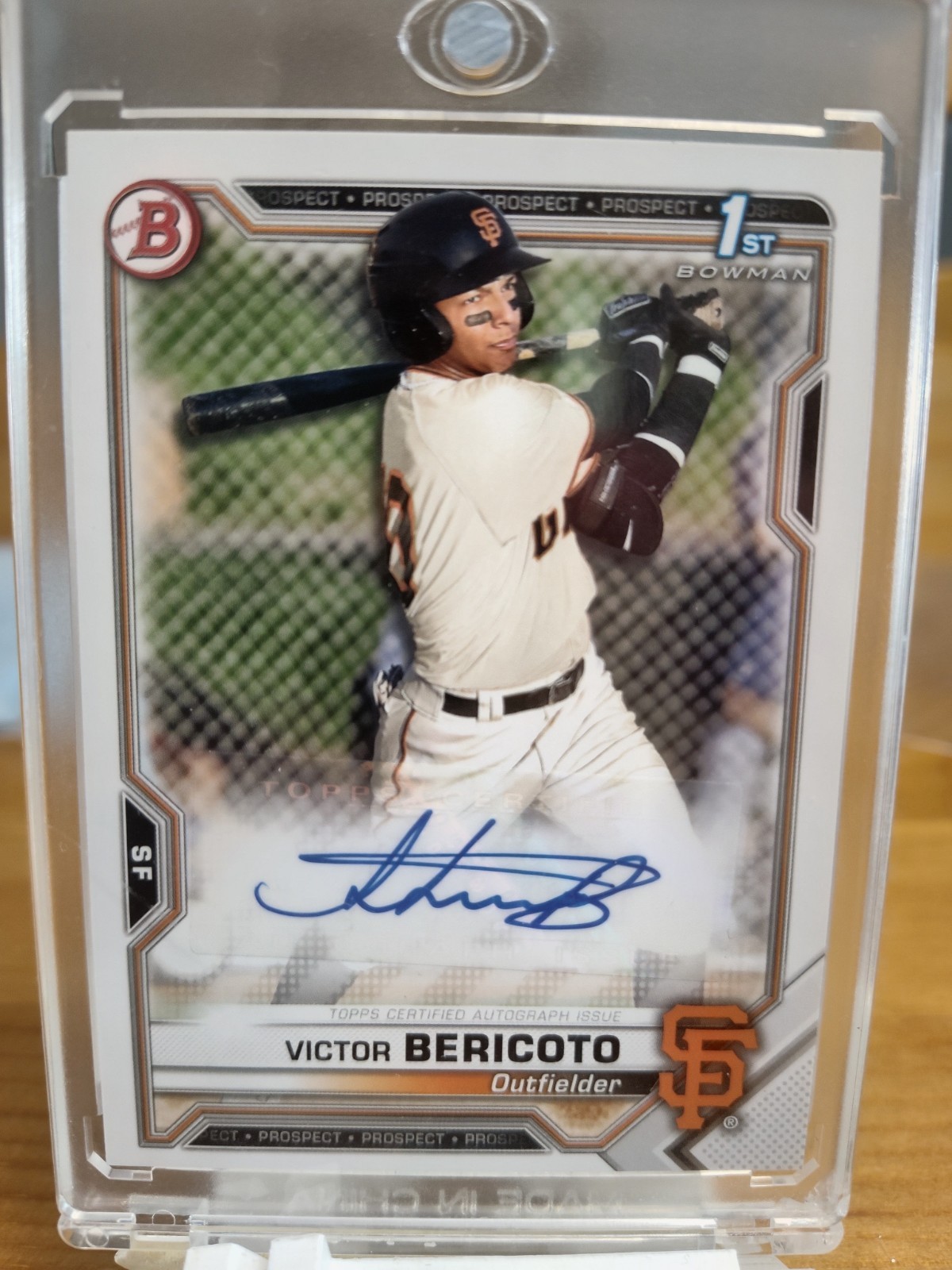 2021 VICTOR BERICOTO 1st Bowman Autograph Auto Rookie RC #PAPR-VB SF Giants #4
