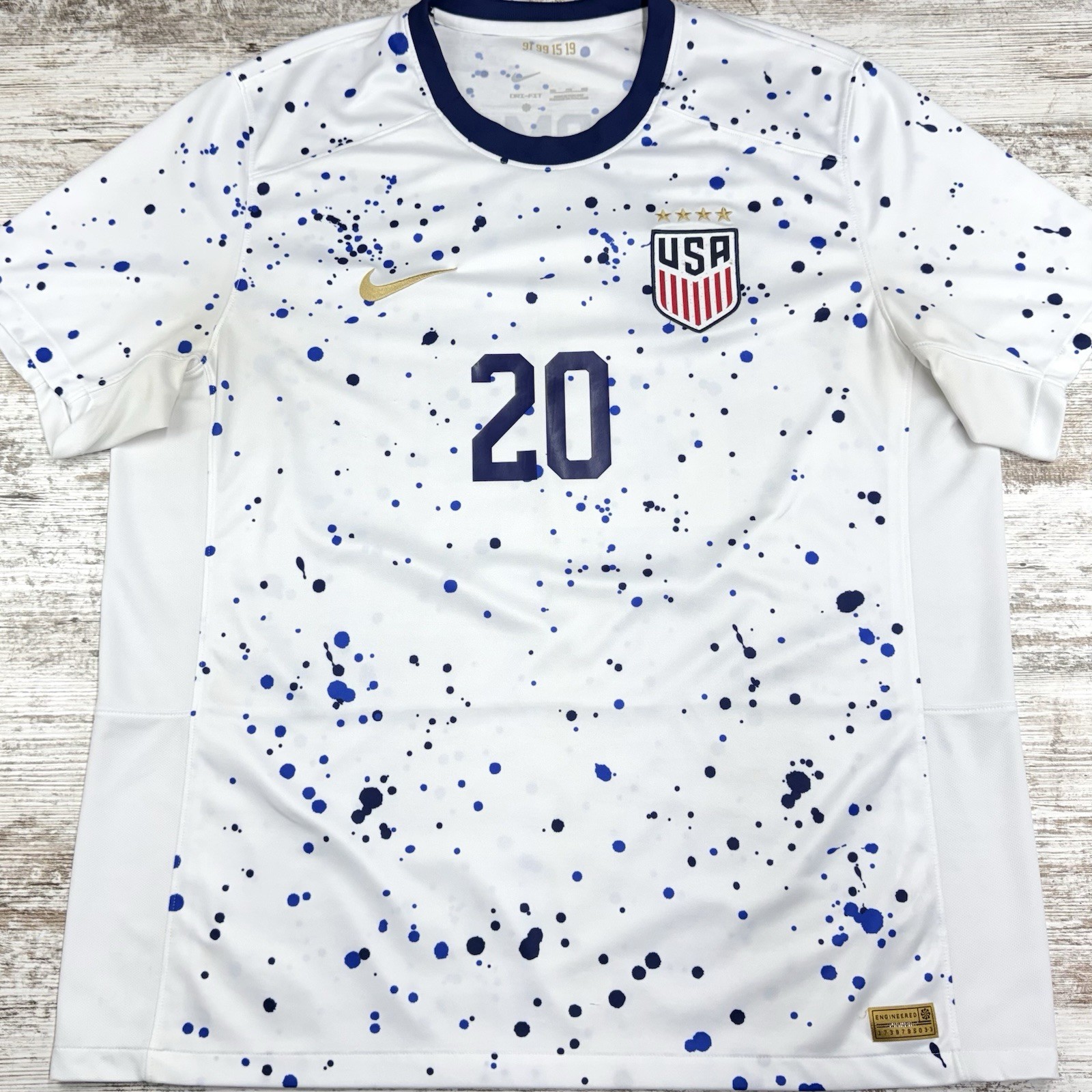 Nike USA Soccer USWNT Trinity Rodman #20 Jersey Men’s 2XL