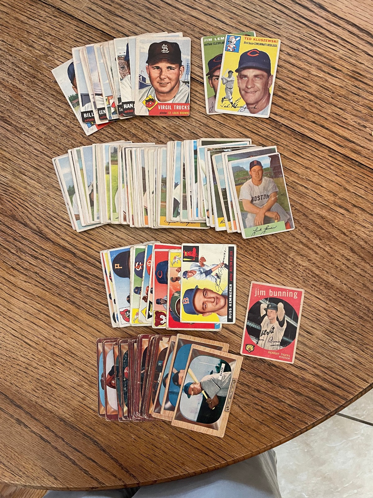 1953-1955 Topps 1954-1955 Bowman lot of 108 cards (107 different) P-G