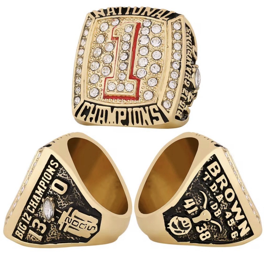 2005 University Of Texas Longhorns Championship Ring College Football UT Replica
