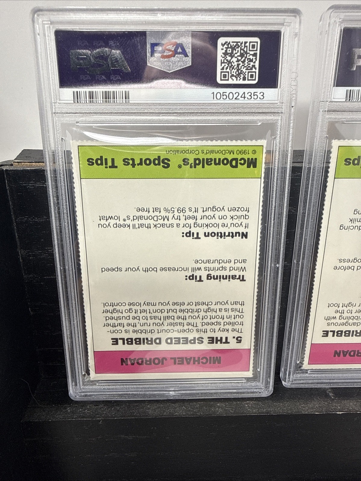1990 McDonald Michael Jordan Pink Back 1-8 PSA Graded 3-6