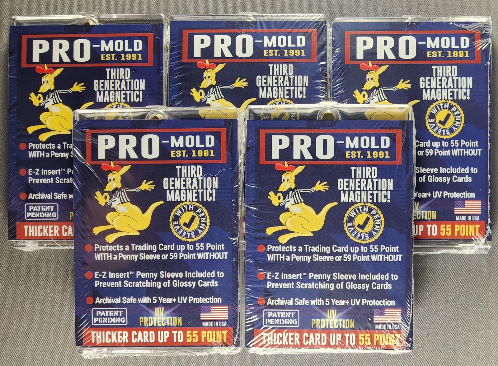 5x Pro Mold MH55SAB 3rd Gen w/ Sleeve 55pt Magnetic Card Holder One Touch