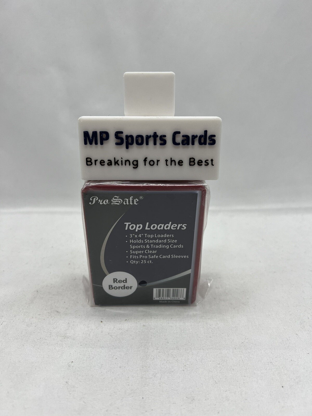 (1) Pro Safe 3″x4″ Top Loaders Red Border 25ct Clear Sports & Trading Cards!