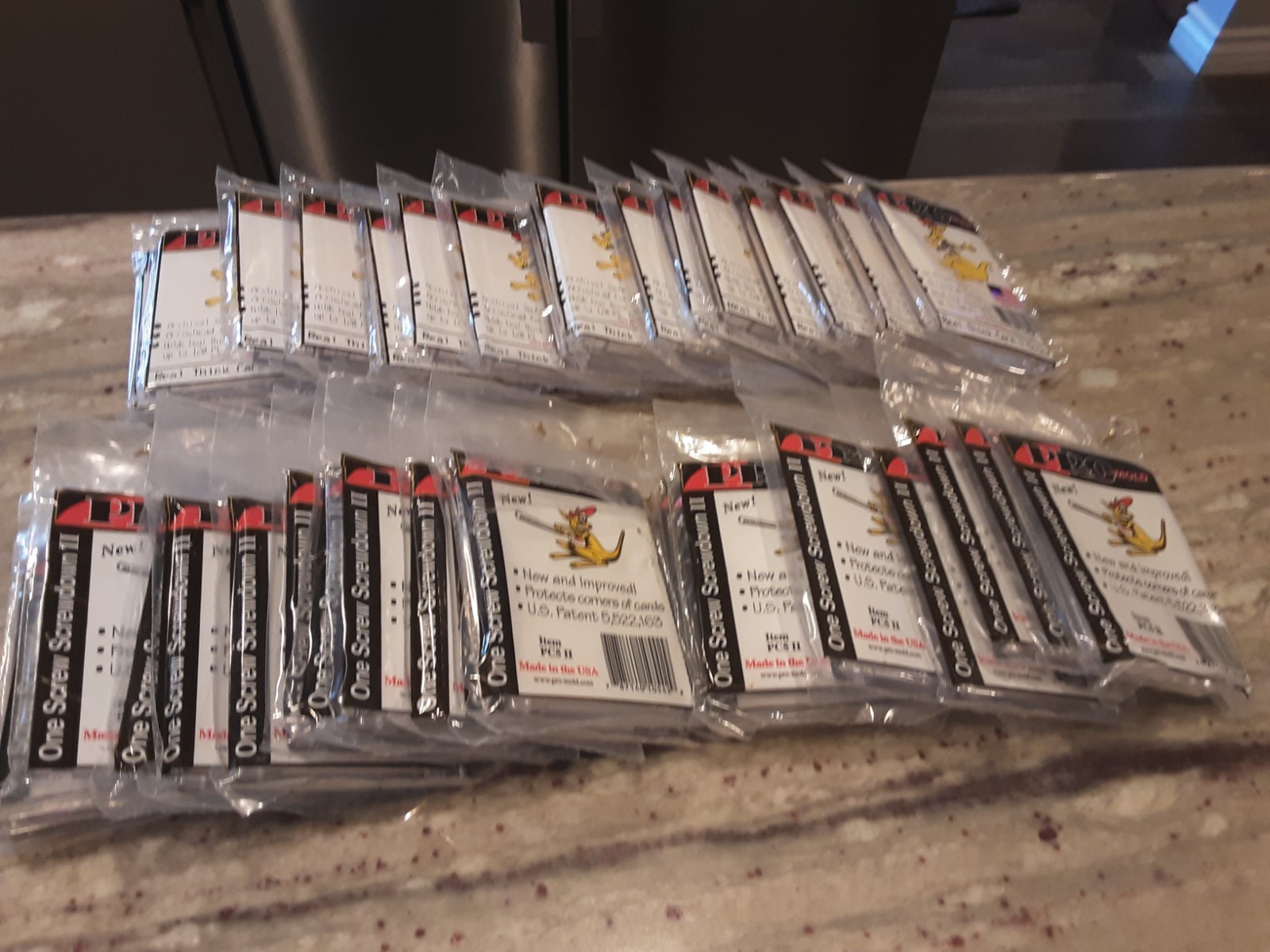 Sports Card One Screw Screwdown, Lot 36X, 20 Regular, 16 Real Thick