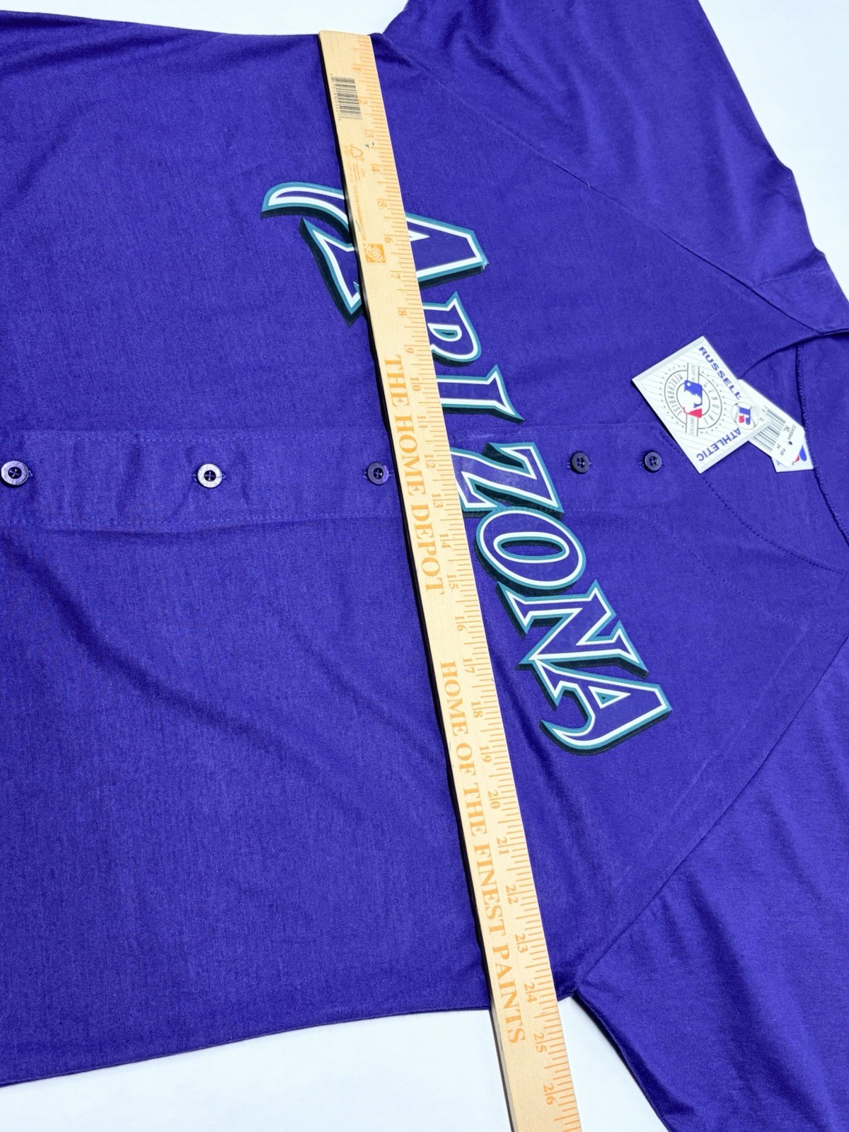 VTG Arizona Diamondbacks Purple Button Baseball Jersey XL Throwback USA Read***