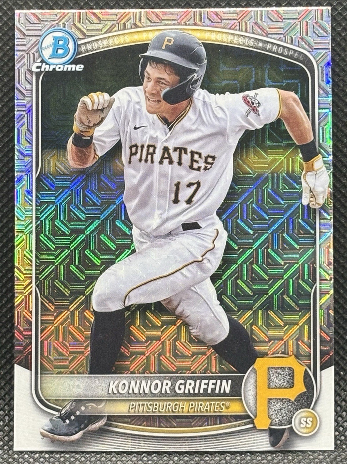 Konnor Griffin 2025 Bowman Chrome Prospects Mojo Refractor Pirates Rookie RC