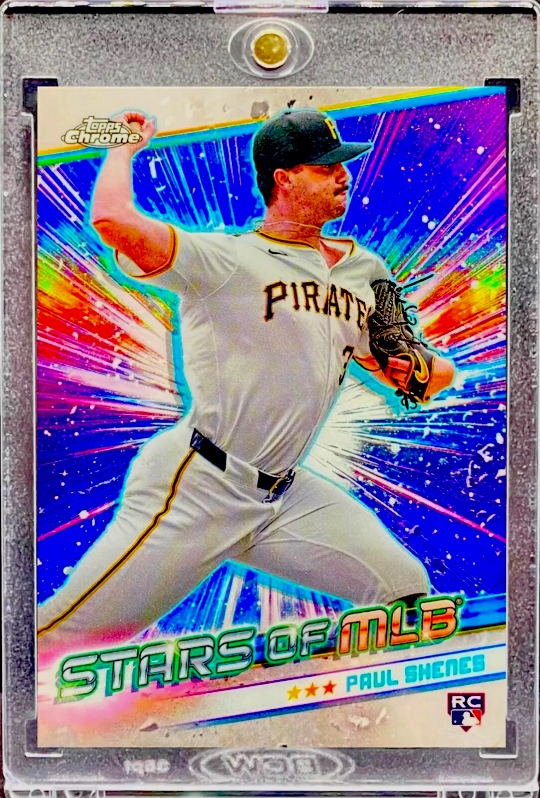 Paul Skenes RARE ROOKIE REFRACTOR TOPPS CHROME INVESTMENT CARD SSP PIRATES MINT