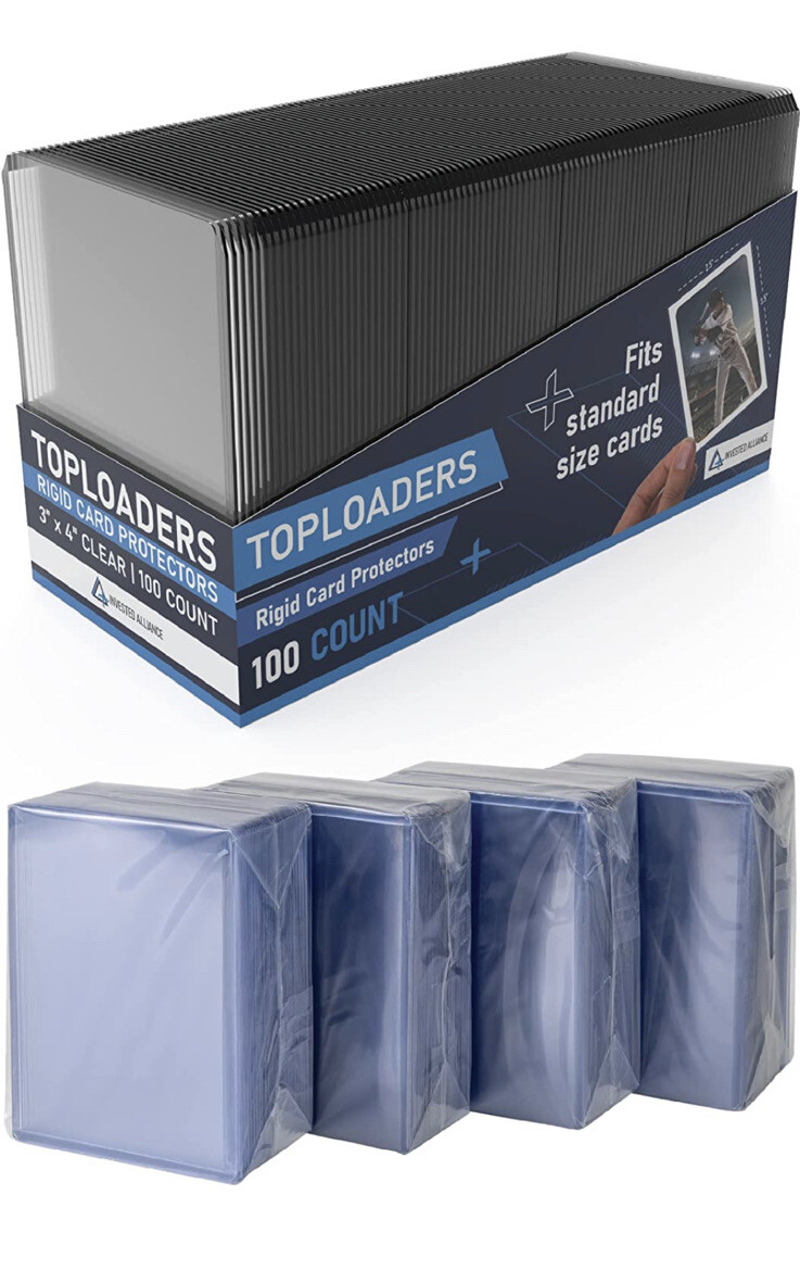 Invested Alliance 100 3×4 Sports Trade Card Toploaders Hard Card Plastic Protect