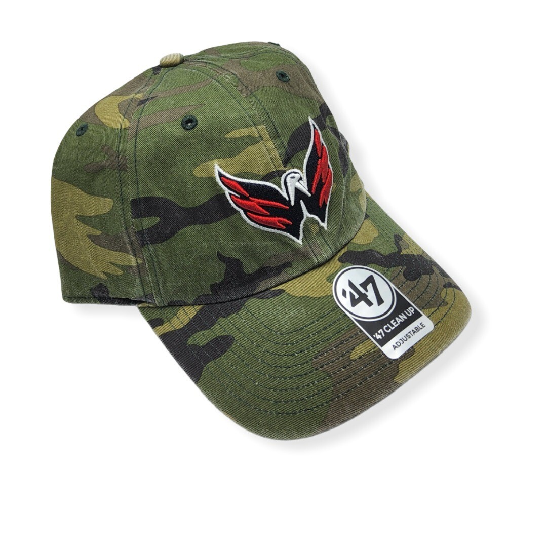 ’47 Washington Capitals Clean Up Camo Adjustable Strap Hat Dad Cap